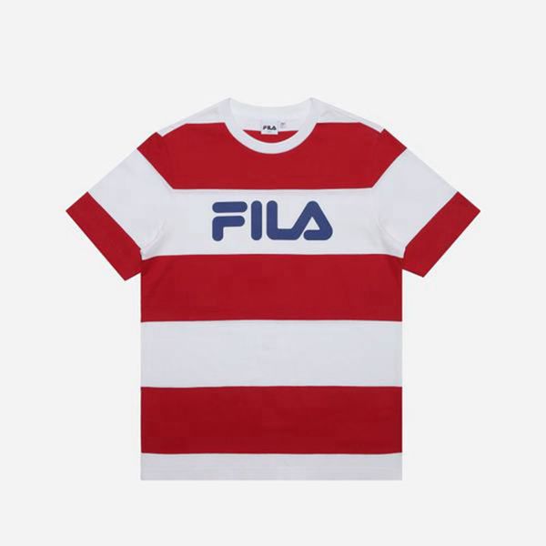 Fila Tričká Damske Červené / Biele - Striped S/S Vypredaj - Slovakia 71693-GKBQ